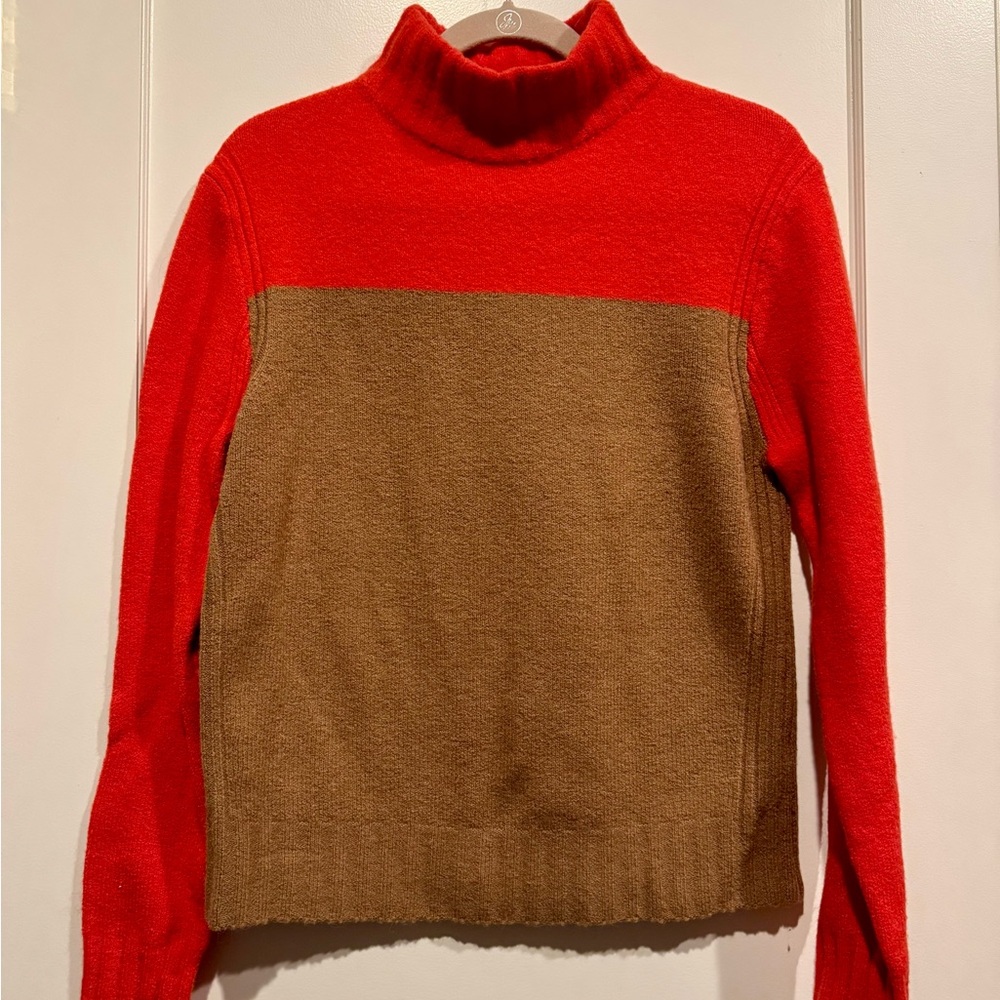 J Crew Colorblock Turtleneck Sweater